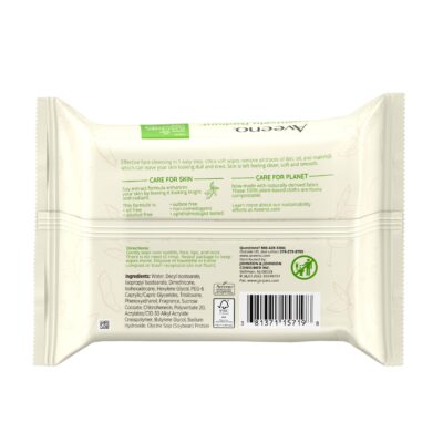 Aveeno Positively Radiant Makeup Remover Wipes, Gentle Individual Face Wipes with Moisture-rich Soy Extract to help leave your skin looking bright, Hypoallergenic Formula, Non-Comedogenic (Pack of 25) - Image 5