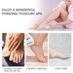 Electric Feet Callus Removers Rechargeable,Portable Electronic Foot File Pedicure Tools, Electric Callus Remover Kit,Professional Pedi Feet Care Perfect for Dead,Hard Cracked Dry Skin Ideal Gift - Image 7