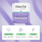 The Honey Pot Company - Herbal Pads for Women - Overnight Pads w/Wings - Infused w/Essential Oils for Cooling Effect & Organic Cotton Cover - Sanitary Pads - Feminine Care - FSA & HSA - 12 ct - Image 3