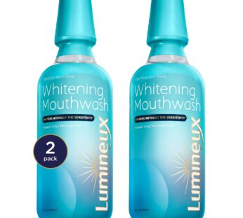 Lumineux Teeth Whitening Mouthwash, 16 Oz. 2 Pack – Peroxide Free – Enamel Safe – Whitening Without The Sensitivity – Certified Non-Toxic – NO Alcohol, Fluoride & SLS Free