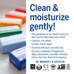 Dr. Bronner's - Pure-Castile Bar Soap (Peppermint, 5 ounce, 3-Pack) - Made with Organic Oils, For Face, Body and Hair, Gentle and Moisturizing, Biodegradable, Vegan, Cruelty-free, Non-GMO - Image 5