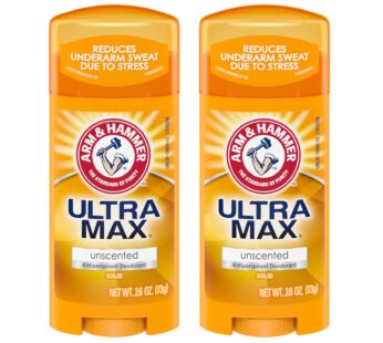 ARM & HAMMER ULTRAMAX Anti-Perspirant Deodorant Solid Unscented 2.60 oz (Pack of 2)