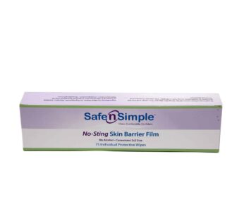 Safe n’ Simple No Sting Skin Prep Wipes, Unscented & Alcohol Free Skin Barrier Wipes, Soft Skin Prep Pads for Adhesive, 75 Individually Wrapped Ostomy Wipes