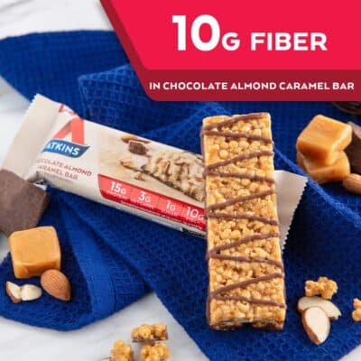 Atkins Chocolate Almond Caramel Bar, Keto-Friendly, Gluten Free with Real Almond Butter, 5 Count (Pack of 1) - Image 4