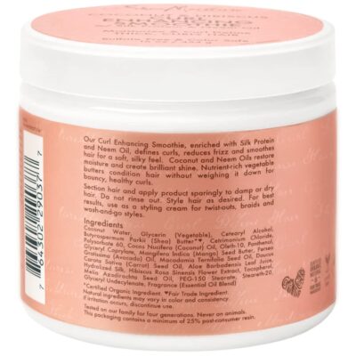 Shea Moisture Curl Enhancing Smoothie, Bonus Size ? Coconut & Hibiscus Curl Cream with Shea Butter & Coconut Oil for Curly Hair Care, Frizz Control, Curl Defining Cream, Leave-In Conditioner, 16 Fl Oz - Image 2