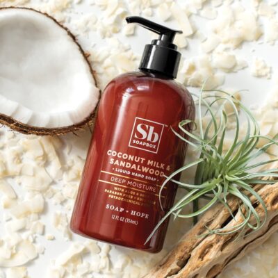 Soapbox Liquid Hand Soap, Coconut Milk & Sandalwood, Gentle & Moisturizing Hand Wash for Kitchen and Bathroom, Vegan & Cruelty Free Scented Hand Soap 12 Ounce Pump Bottles (Pack of 3) - Image 7