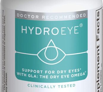HydroEye Softgels – Dry Eye Relief – Features GLA, EPA, DHA and Other Key Nutrients – 120 Count