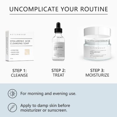 Asterwood Pure Hyaluronic Acid Serum for Face - Plumping, Anti-Aging & Hydrating - Fragrance-Free, Pairs Well with Vitamin C Face Serum & Hylunaric Acid Moisturizer, 59ml/2 oz - Image 6