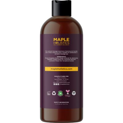 Aromatherapy Sensual Massage Oil for Couples - Relaxing Full Body Massage Oil for Date Night with Sweet Almond Oil - Vegan Lavender Massage Oil for Massage Therapy Smooth Gliding Formula 16 Fl Oz - Image 4