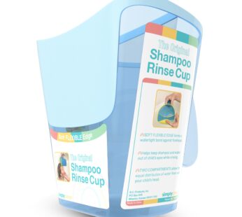 Shampoo Rinse Cup for Kids | Baby Bath Pail | Tear Free Baby Rinser Pail – Three Color Choices