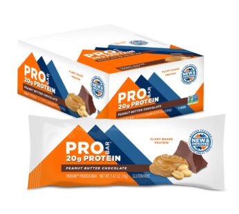 PROBAR – PROTEIN Bar, Peanut Butter Chocolate, Non-GMO, Gluten-Free, Healthy, Plant-Based Whole Food Ingredients, Natural Energy (12 Count)