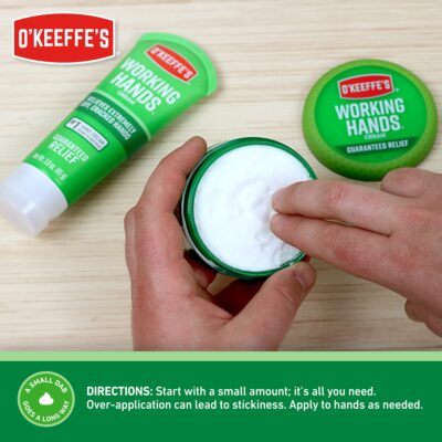 O'Keeffe's Working Hands Hand Cream for Extremely Dry Cracked Hands 3.4 Ounce Jar (Pack 1) - Image 6