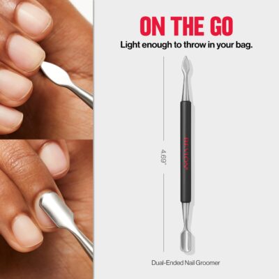 Revlon Cuticle Pusher and Nail Cleaner, Dual Ended Nail Care Tool, Easy to Use, Stainless Steel (Pack of 1) - Image 5