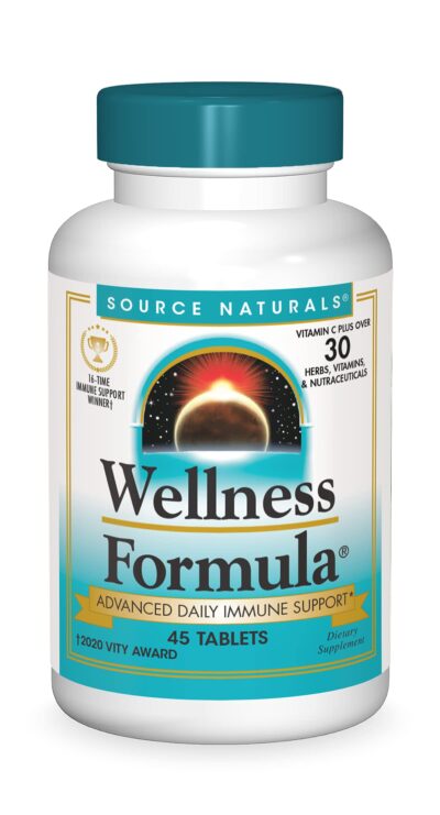 Source Naturals Wellness Formula Bio-Aligned Vitamins & Herbal Defense - Immune System Support Supplement & Immunity Booster - 45 Tablets