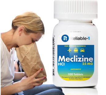 Reliable-1 Laboratories Meclizine HCL 25mg 100 Tablets (1 Bottle)