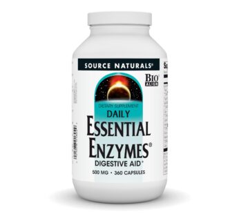 Source Naturals Essential Enzymes 500mg, Bio-Aligned Multiple Enzyme Supplement Herbal Defense for Digestion, Gas, Constipation & Bloating Relief – Supports A Strong Immune System* – 360 Capsules