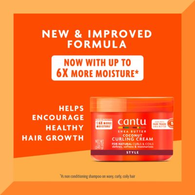 Cantu Coconut Curling Cream with Shea Butter for Natural Hair, 12 oz, Packaging may vary - Image 2