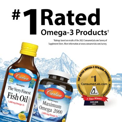 Carlson - Super Omega-3 Gems, 1200 mg Omega-3s, Wild Caught, Sustainably Sourced, 50 soft gels - Image 6