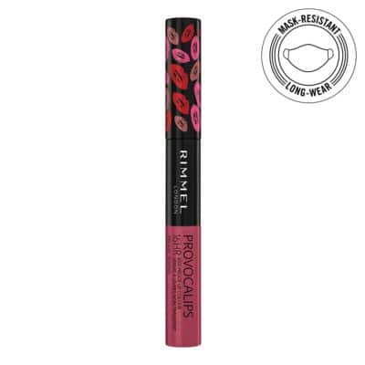 Rimmel London Provocalips 16hr Kiss-Proof Lip Color - Two-Step Liquid Lipstick to Lock in Color and Shine - 005 Just Teasing, .14 fl.oz. - Image 2