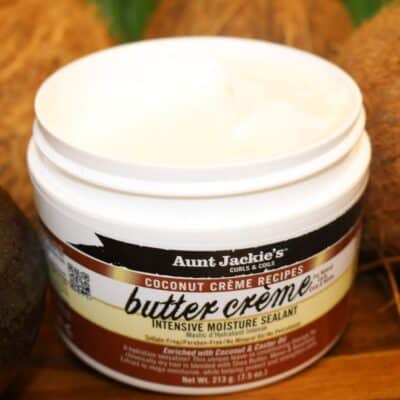 Aunt Jackie's Coconut Cr?me Recipes Butter Cr?me Intensive Moisture Sealant, Leave-In Conditioning Therapy for Dry Hair, 7.5 oz - Image 4