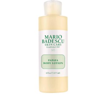 Mario Badescu Papaya Body Lotion for Women and Men, Rejuvenating and Skin Softening Body Moisturizer with Glycerin – Ideal for All Skin Types, 6 Fl Oz