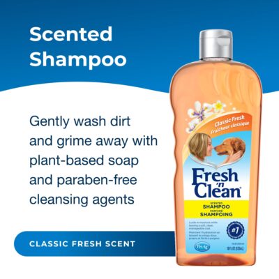 Pet-Ag Fresh ?n Clean Scented Shampoo, Classic Fresh Scent - 18 oz - Moisturizes with Vitamin E & Aloe Vera - Strengthens & Repairs Coats - Soap Free - Image 2