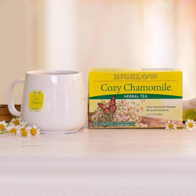 Bigelow Tea Cozy Chamomile Herbal Tea, Caffeine Free Tea with Chamomile Flowers, 20 Count Box (Pack of 6), 120 Total Tea Bags - Image 8