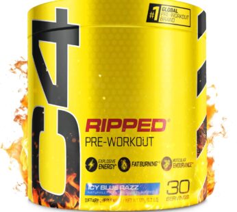 Cellucor C4 Ripped Pre Workout Powder for Energy, Beta Alanine, Sugar Free Energy Supplement Preworkout for Men & Women – 150mg Caffeine + Creatine-Free – ICY Blue Razz – 30 Servings