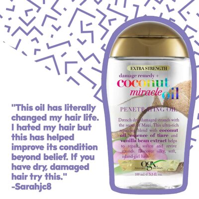 OGX Coconut Miracle Oil Penetrating 3.3 Ounce X-Strength (100ml) (3 Pack) - Image 8