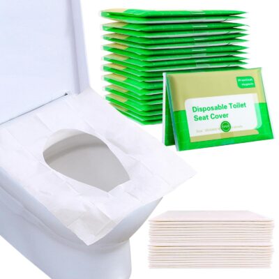 YGDZ Toilet Seat Covers Disposable, 110pcs Flushable Travel Disposable Toilet Seat Covers for Adults Kids Potty Training, Travel Essential Accessories for Airplane, Road Trips, Camping