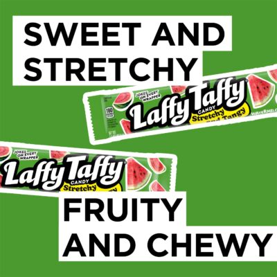 Laffy Taffy Candy, Stretchy and Tangy, Watermelon Flavor, 1.5 Ounce Bars (Pack of 24) - Image 3