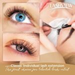 LASHVIEW Silk Mink Fake Eyelash Extensions 0.20 Thickness C Curl Mixed Tray 8-15mm Natural Thick Lashes Individual Semi-Permanent Eyelashes Application for Professional Salon Use - Image 5