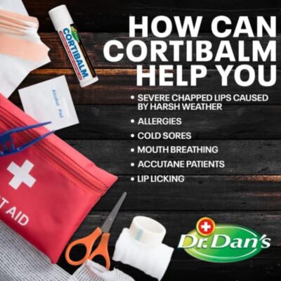 Dr. Dan's Cortibalm-5 Pack- for Dry Cracked Lips- Healing Lip Balm for Severely Chapped Lips - Designed for Men, Women and Children - - Image 4