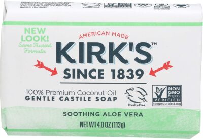 Kirk's Original Coco Castile Bar Soap Soothing Aloe Vera 4 Ounces (1 Pack)