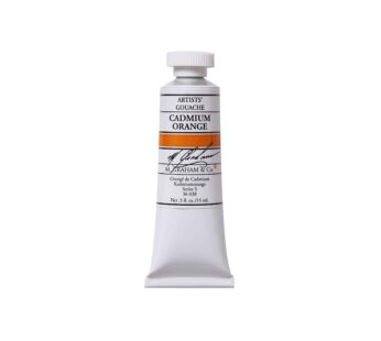 M. Graham 1/2-Ounce Tube Gouache Paint, Cadmium Orange