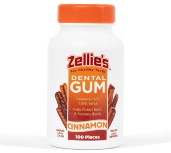 Zellie’s | 100% Xylitol Sugar Free Cinnamon Chewing Gum | Cinnamon Flavor (100 Count (Pack of 1))