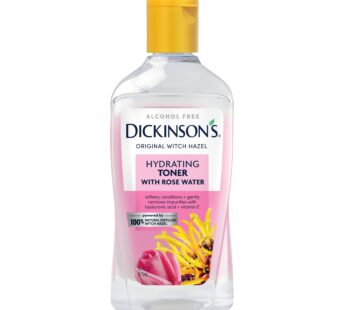 Dickinson’s Enhanced Witch Hazel Hydrating Toner with Rosewater, Alcohol Free, 98% Natural Formula, 16 Fl Oz (Pack of 1)