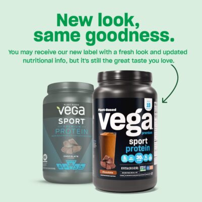 Vega Premium Sport Protein Mocha Protein Powder, Vegan, Non GMO, Gluten Free Plant Based Protein Powder Drink Mix, NSF Certified for Sport, 28.6 oz - Image 4