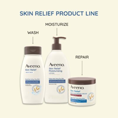 Aveeno Skin Relief Body Wash with Triple Oat Formula Soothes Itchy and Dry Skin, Fragrance Free Body Wash for Sensitive Skin, 33 FL OZ - Image 4