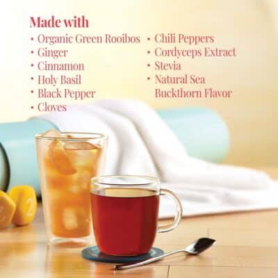 The Republic of Tea Be Active Green Rooibos Tea Get Burning - Herb Tea For Metabolism, 250 Tea Bags - Image 3