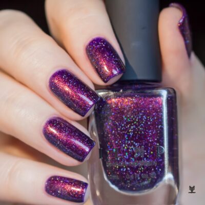 ILNP Ava - Vivid Violet Holographic Nail Polish - Image 9