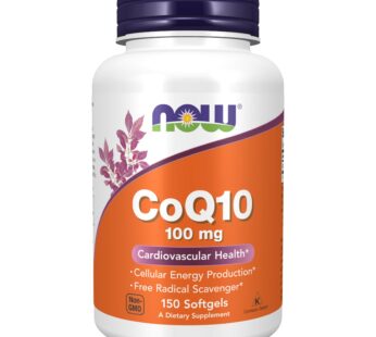 NOW Supplements, CoQ10 (Coenzyme Q10) 100 mg, Pharmaceutical Grade, Cardiovascular Health*, 150 Softgels