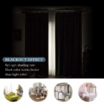 PONY DANCE Gray Blackout Curtains - Window Curtain Drapes - Short Thermal Insulated Light Blocking Drapes,Back Tab/Rod Pocket Panels for Bedroom & Kitchen, 42 W x 45 L, Grey, 1 Pair - Image 5
