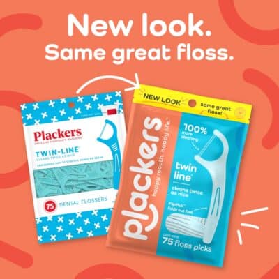 Plackers Twin-Line Dental Floss Picks, 75 Count (Pack of 4) - Image 2