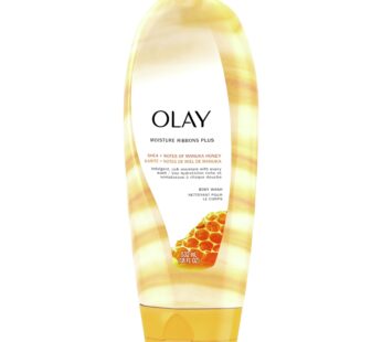 Olay Moisture Ribbons Plus Body Wash for Women, Shea + Manuka Honey Scent, 18 fl oz