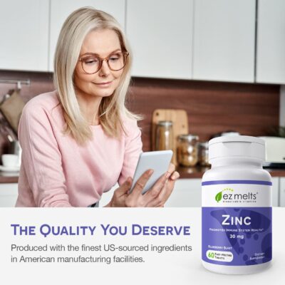 EZ Melts Dissolvable Zinc Supplement 30 mg, Sugar-Free, 2-Month Supply - Image 5