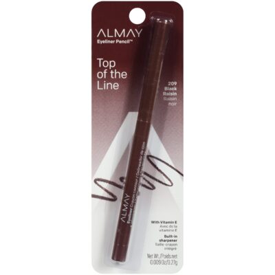 Almay Eyeliner Pencil, Hypoallergenic, Cruelty Free, Oil Free, unscented, Ophthalmologist Tested, Long Wearing and Water Resistant, with Built in Sharpener, 209 Black Raisin, 0.01 oz - Image 2