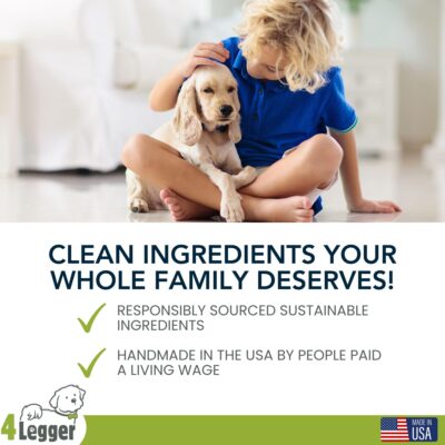 4-Legger Certified Organic Dog Shampoo - All Natural and Hypoallergenic with Aloe and Lemongrass, Soothing for Normal, Dry, Itchy or Allergy Sensitive Skin - Biodegradable - Made in USA - 16 oz - Image 8