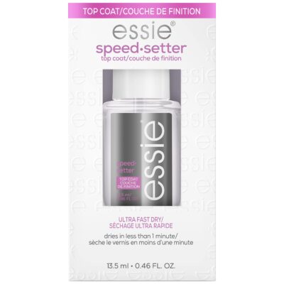 essie Nail Care, 8-Free Vegan, Speed Setter Top Coat, quick-dry nail polish, 0.46 fl oz