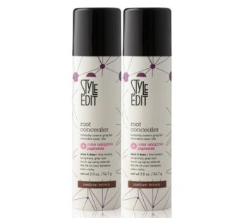 Style Edit Root Concealer Touch Up Spray | Instantly Covers Grey Roots | Professional Salon Quality Cover Up Hair Products for Women |Medium Brown 2 Ounce (Pack of 2)